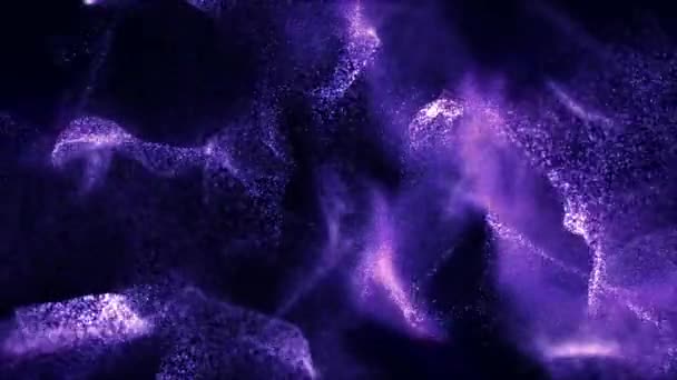 Violet Particles Background Animation Loop Represents Loop Background Build Glowing — Stock Video