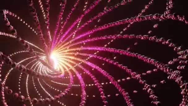 迪斯科 卡鲁塞尔涡旋混合圈 动画片是为奇幻的 未来主义的或太空旅行背景而设计的 — 图库视频影像
