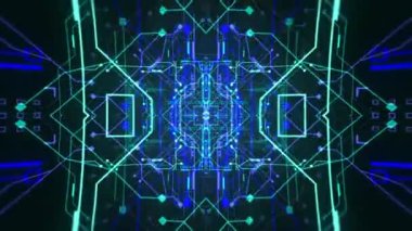 Sci-Fi Cyber Tunnel HUD Loop. The 4k Sci-Fi Cyber Tunnel HUD Loop is a flight through the interior of a futuristic tunnel. This looping motion graphics piece works great for title sequences, events, stage concert content, HUD and film.