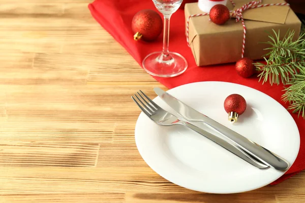 New Year Table Setting — Stock Photo, Image