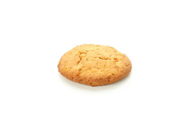 Beyaz arka planda izole edilmiş lezzetli balkabağı kurabiyesi..