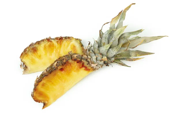 Savoureux Ananas Grillé Isolé Sur Fond Blanc — Photo