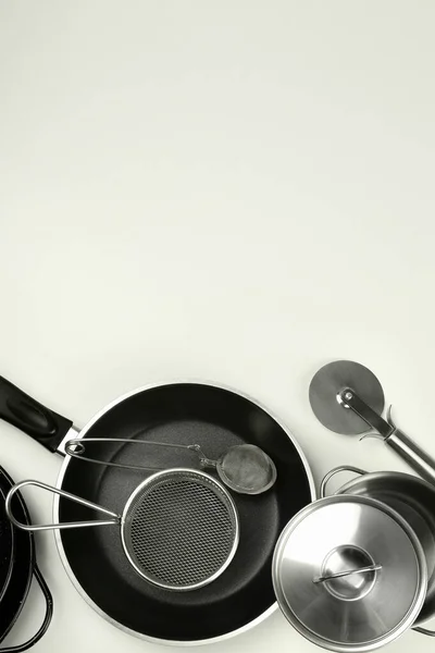 Set Different Kitchen Utensil White Background — Stock Photo, Image