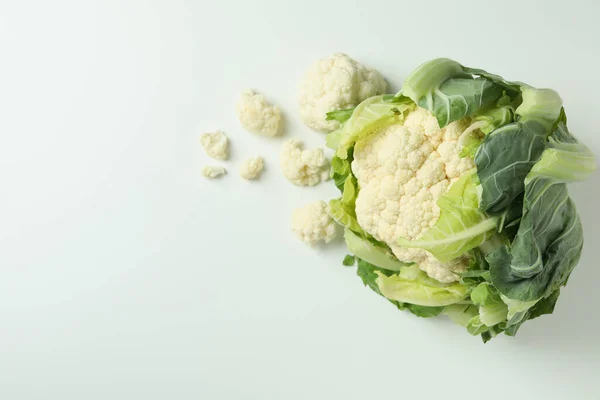 Fresh Juicy Cauliflower Slices White Background — Stock Photo, Image