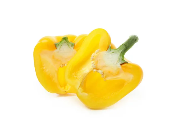 Yellow Bell Pepper Isolated White Background — Stock Photo, Image