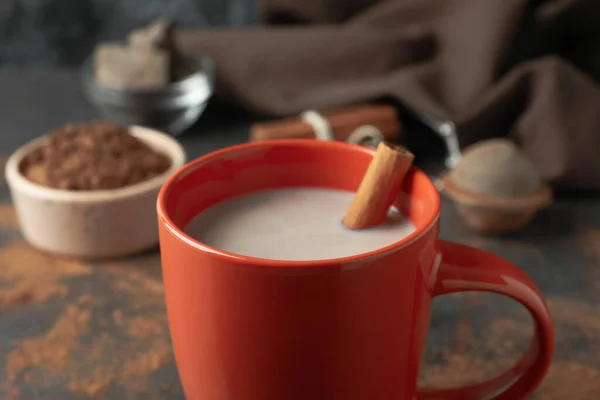 Konsep Minuman Lezat Dengan Kakao Menutup — Stok Foto