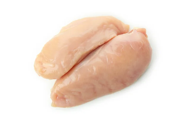 Kyckling Filé Isolerad Vit Bakgrund — Stockfoto
