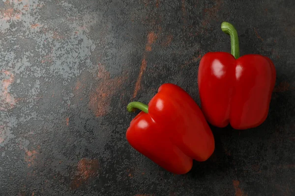 Piros Paprika Sötét Háttér Közelről — Stock Fotó