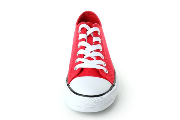 一只红色运动鞋 白色底色隔离 — 图库照片