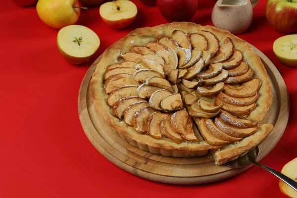 배경에 파이가 맛있는 음식에 — 스톡 사진