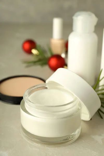 Composition Winter Cosmetic Products Close — Stock Photo, Image