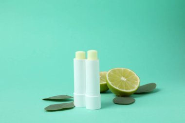 Nane arkaplanda hijyenik ruj ile kozmetik kavramı