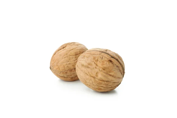 Walnuts Isolated White Background Close — Stock Photo, Image