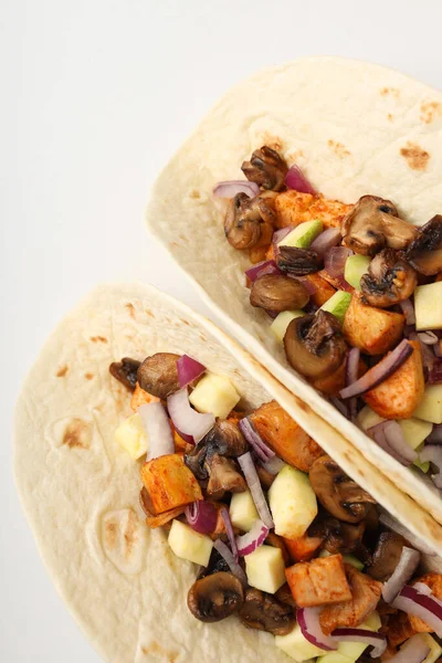 Conceito Comida Saborosa Com Taco Perto — Fotografia de Stock