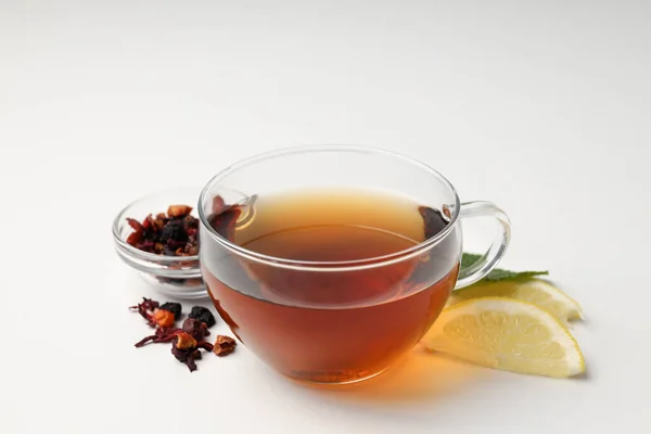 白を基調としたお茶とホットドリンクのコンセプト — ストック写真