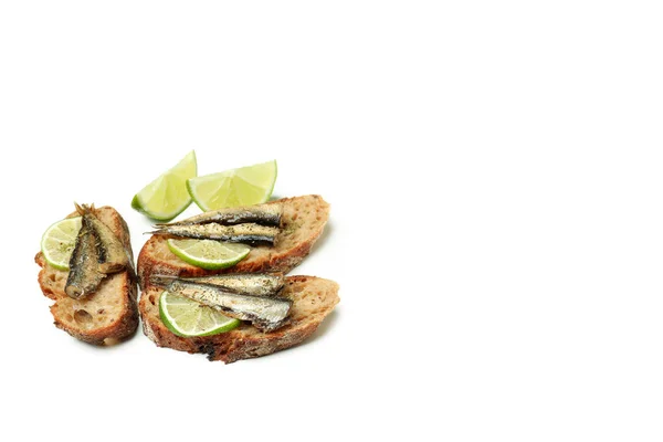 Бутерброди Прутами Ізольовані Білому Тлі — стокове фото