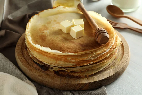 Concept Tasty Food Crepes Close — Stock Photo, Image