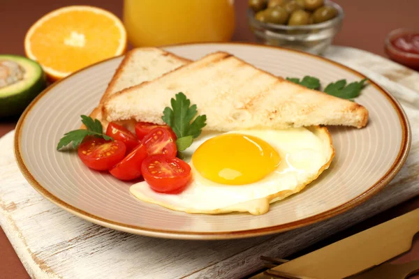 Lezzetli Kahvaltı Kavramı Yakın Çekim Seçici Odaklanma — Stok fotoğraf