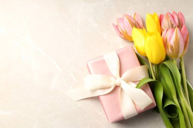 Eight march concept on light background, space for text