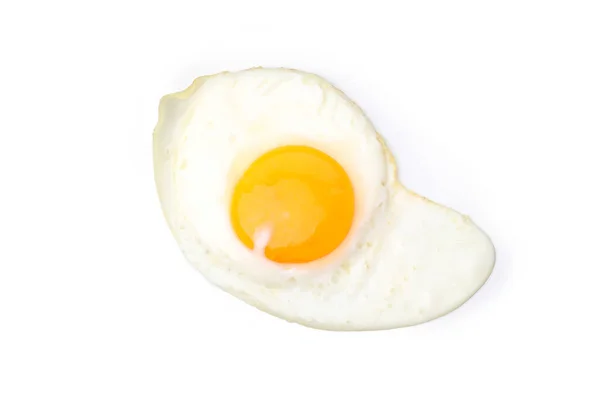 Huevos Fritos Aislados Sobre Fondo Blanco Cerca —  Fotos de Stock
