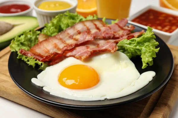 Concept Tasty Breakfast Close Selective Focus — Stockfoto
