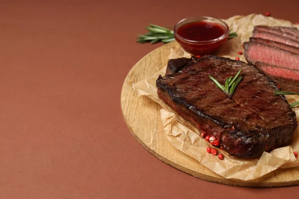 Concept Van Lekker Eten Met Biefstuk Ruimte Voor Tekst — Stockfoto