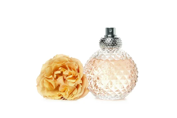 Perfume Rose Isolated White Background — Stock Photo, Image