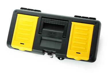 Araç kutusu beyaz arkaplanda izole edildi, üst görünüm