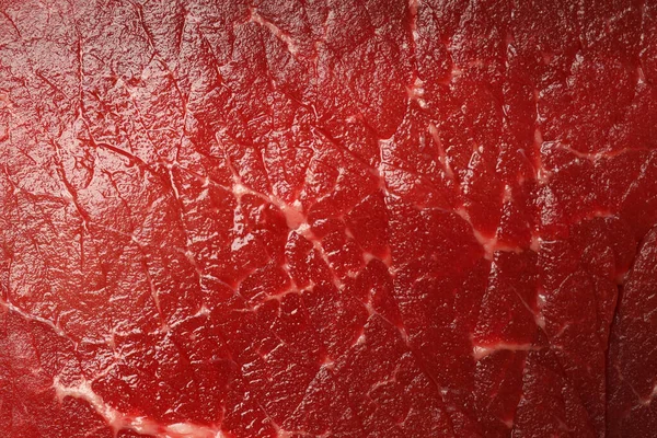 Steak Boeuf Cru Sur Fond Entier Macro — Photo