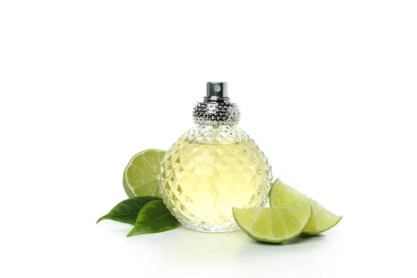 Female Perfume Ingredients Isolated White Background — Stock Photo, Image