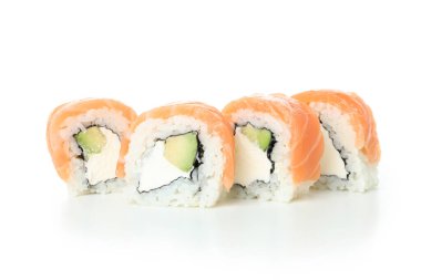 Philadelphia ruloları beyaz arkaplanda izole edildi