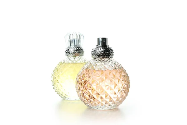 Bottles Female Perfume Isolated White Background — Stock Photo, Image