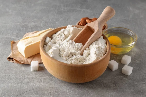 Ingredientes Para Cocinar Pasteles Pasteles Cerca — Foto de Stock
