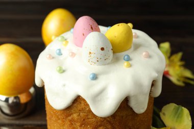 Lezzetli Paskalya yemeği kavramı, yakın plan.