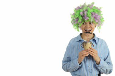 1 Nisan kavramı beyaz arkaplanda izole edildi