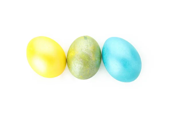 Three Easter Eggs Isolated White Background — Stock Photo, Image