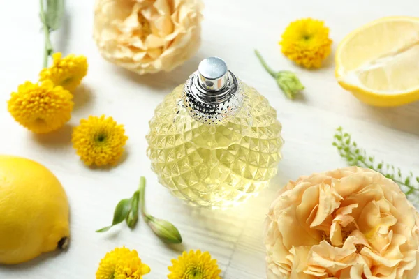 Concept Fragrant Flavored Perfume Close — Stock Photo, Image