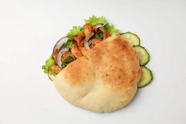Concept Tasty Food Pita Chicken Top View — Stock Photo, Image