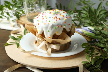 Lezzetli Paskalya yemeği kavramı, yakın plan.