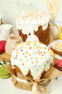 Lezzetli Paskalya yemeği kavramı, yakın plan.