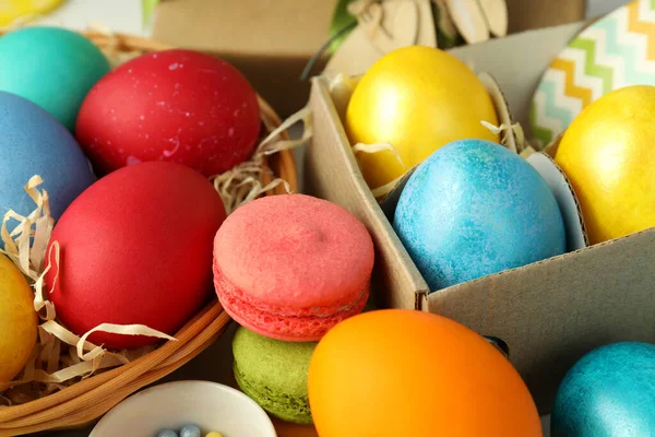 Güzel Paskalya Yumurtaları Kavramı Yakın Plan — Stok fotoğraf