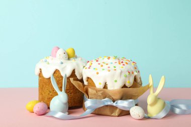 Lezzetli Paskalya yemeği kavramı, yakın plan.