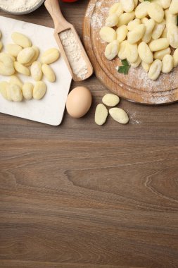 Çiğ patates gnocchi ile pişirme kavramı, metin için alan