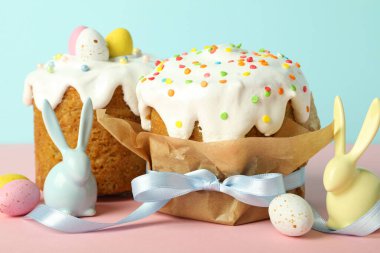 Lezzetli Paskalya yemeği kavramı, yakın plan.