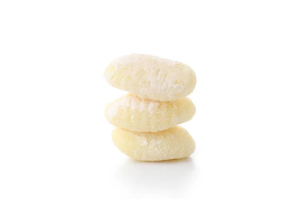 Ακατέργαστη Πατάτα Gnocchi Απομονωμένη Λευκό Φόντο — Φωτογραφία Αρχείου