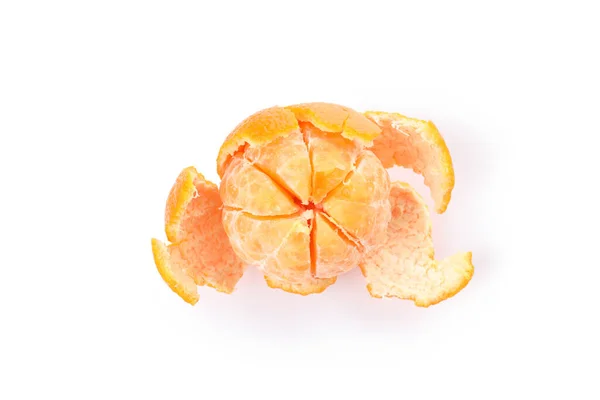 Mandarin Isolated White Background Top View — Stock Photo, Image