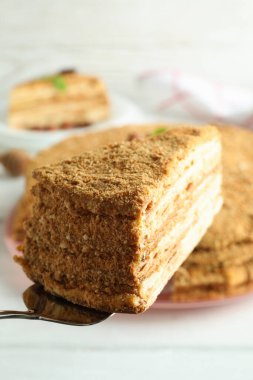 Tatlı ve ballı tatlı kavramı, yakın plan.