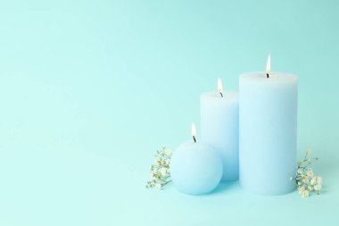 Mumlarla samimi kompozisyon, metin için boşluk