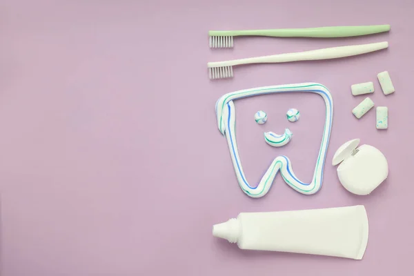 Concept Tooth Care Space Text — Stock Photo, Image