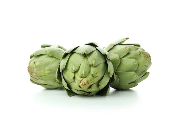 Fresh Raw Artichoke Isolated White Background — Stock Photo, Image